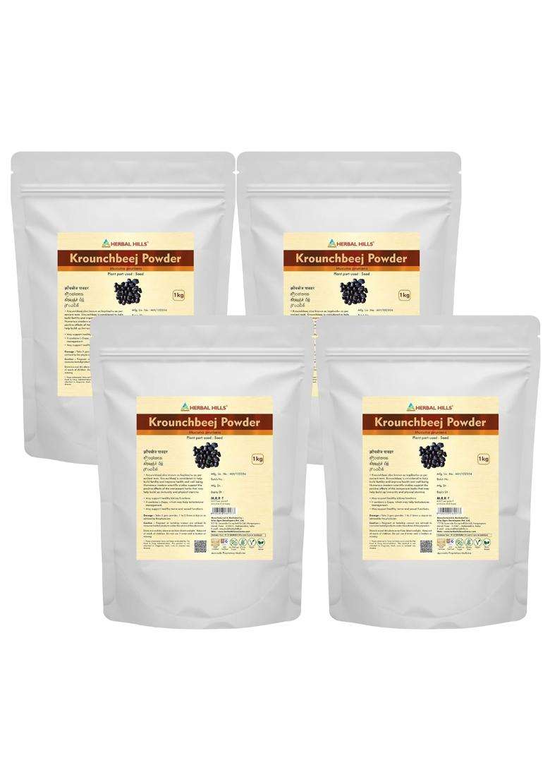 Herbal Hills Konch Beej Powder, 1 kg (Pack of 4) | Natural Herbal Care - Indya