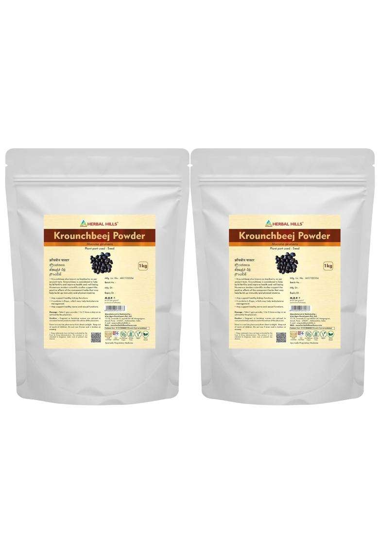 Herbal Hills konch beej powder (1 Kg (Pack of 2) | Natural Herbal Care - Indya