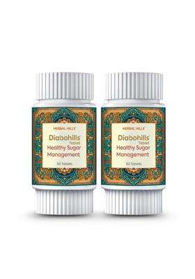 Herbal Hills Diabohills Tablets, 60 Count (Pack of 2) | Natural Herbal Care