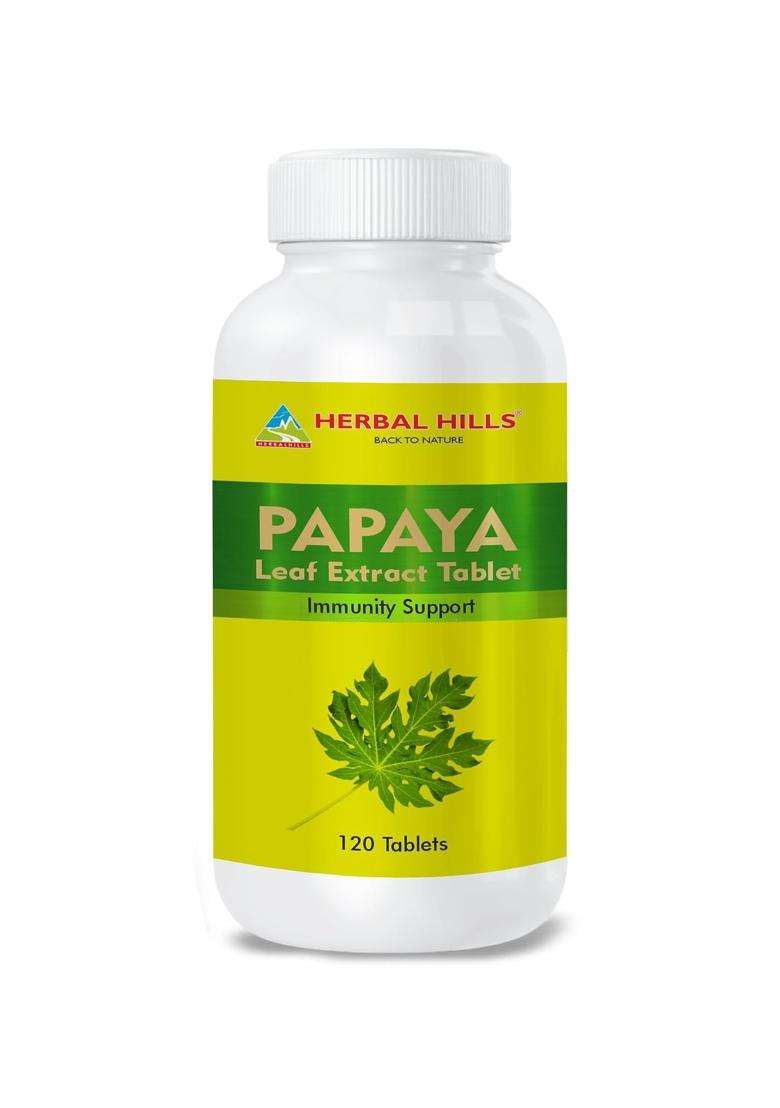 Herbal Hills Carica Papaya Immunity Tablets, 120 Count | Natural Herbal Care - Indya