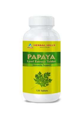 Herbal Hills Carica Papaya Immunity Tablets, 120 Count (Pack of 5) | Natural Herbal Care