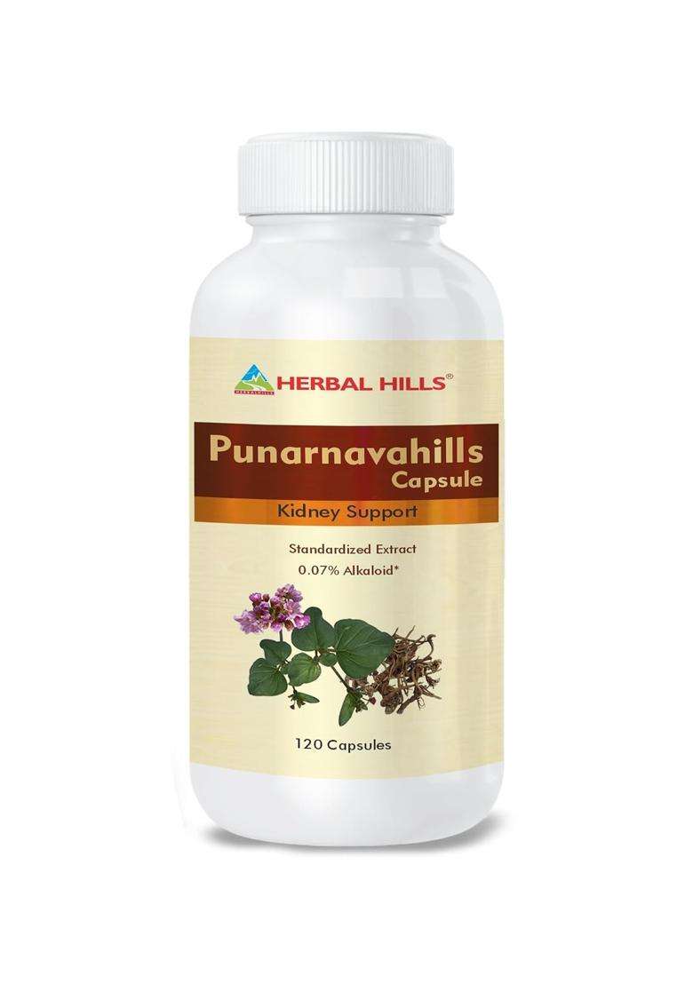 Herbal Hills Punarnava Punarnavahills Capsules, 120 Count | Natural Herbal Care - Indya