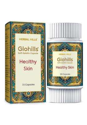 Herbal Hills Glohills Skin Care Capsules, 30 Count (Pack of 2) | Natural Herbal Care