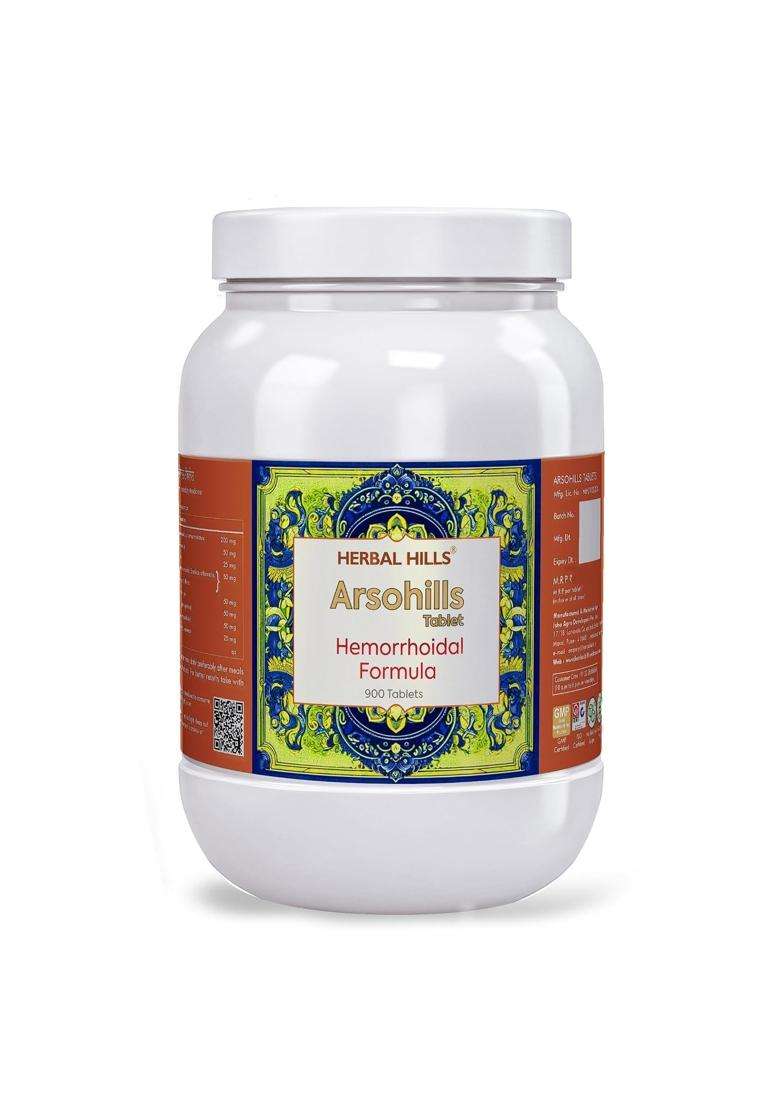 Herbal Hills Arsohills Tablets, 900 Count (Pack of 4) | Natural Herbal Care - Indya