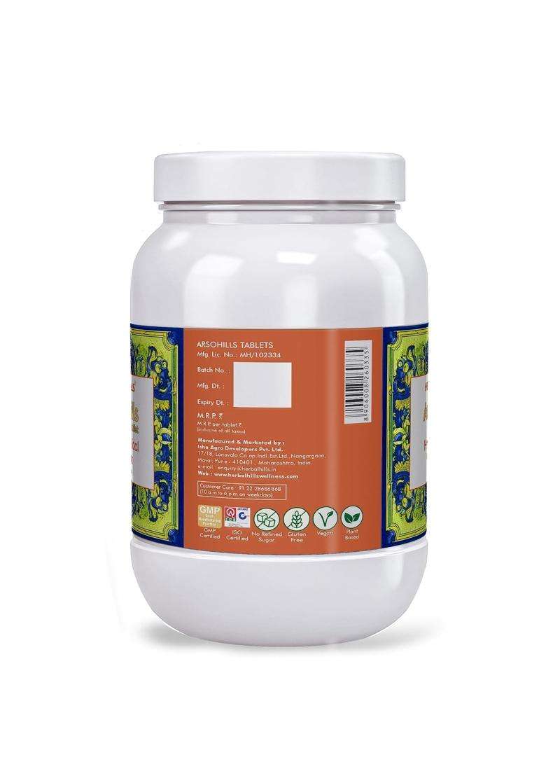 Herbal Hills Arsohills Tablets, 900 Count (Pack of 4) | Natural Herbal Care - Indya