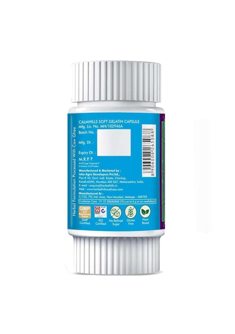 Herbal Hills Calmhills Capsules, 30 Count (Pack of 4) | Natural Herbal Care - Indya