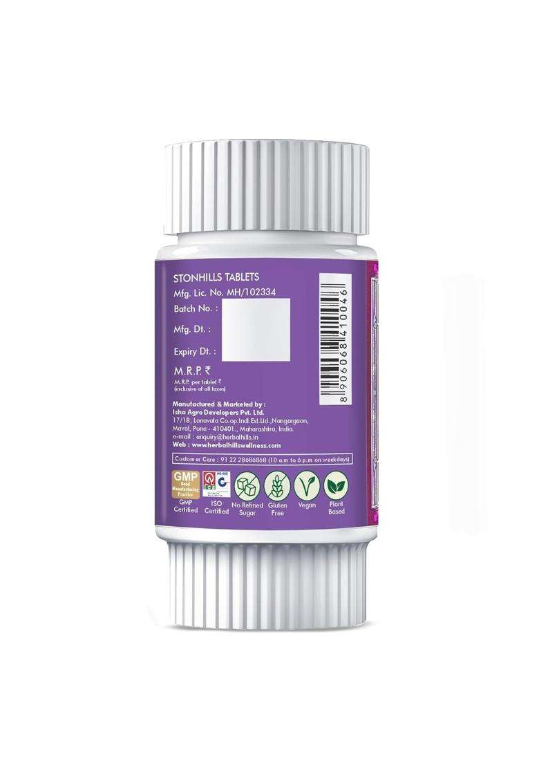 Herbal Hills Stonhills Tablets, 60 Count (Pack of 2) | Natural Herbal Care - Indya