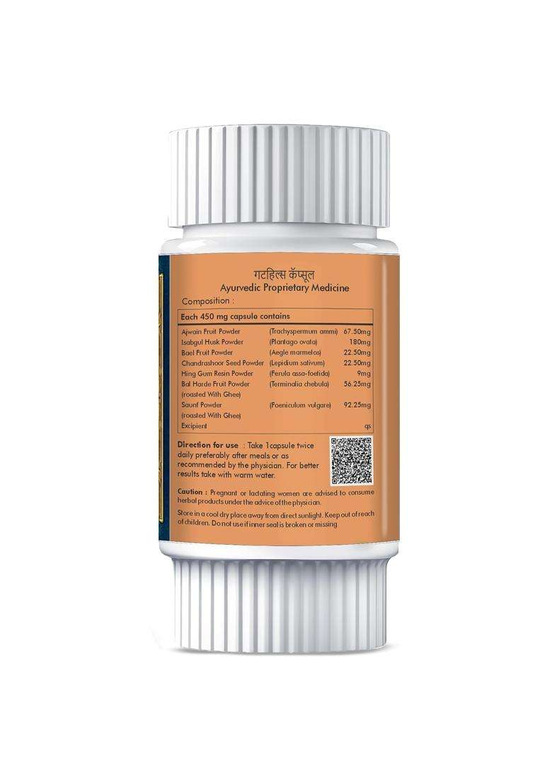 Herbal Hills Guthills Capsules, 60 Count (Pack of 2) | Natural Herbal Care - Indya