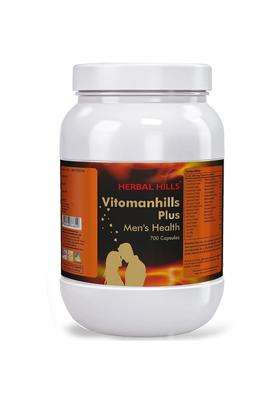 Herbal Hills Vitomanhills Plus Capsules, 700 Count (Pack of 5) | Natural Herbal Care