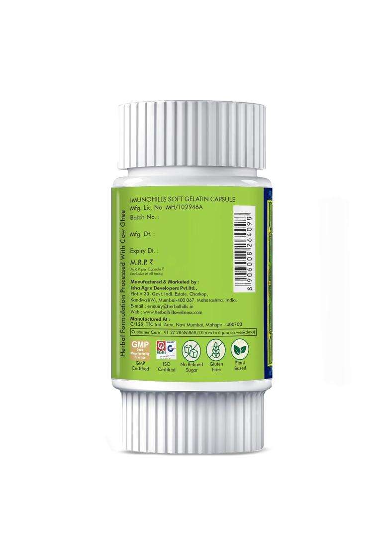 Herbal Hills Immune Booster Imunohills Capsules, 30 Count | Natural Herbal Care - Indya