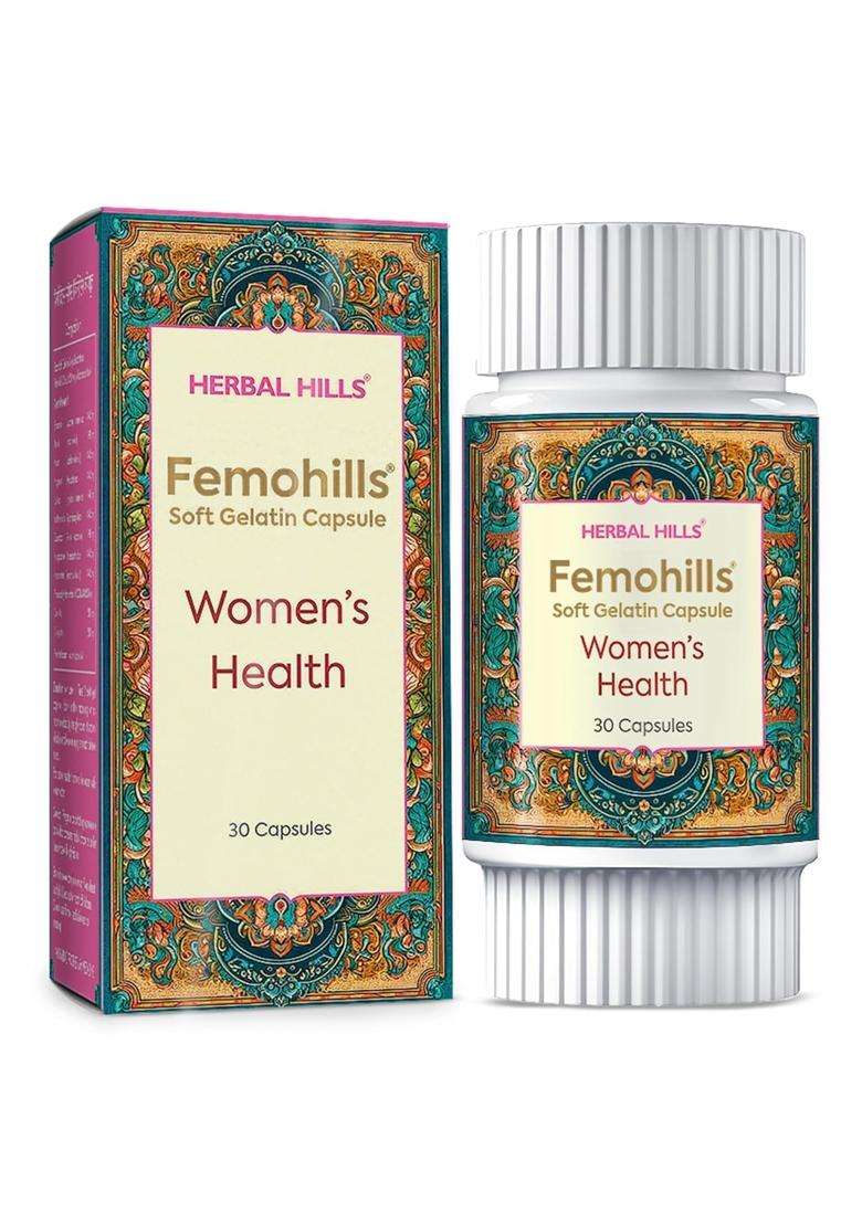 Herbal Hills Femohills Capsules, 30 Count (Pack of 4) | Natural Herbal Care - Indya