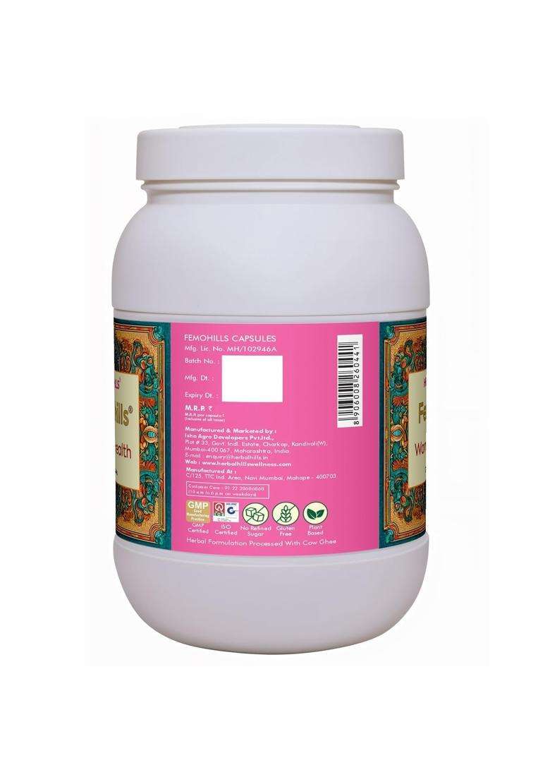 Herbal Hills Femohills Capsules, 900 Count (Pack of 5) | Natural Herbal Care - Indya