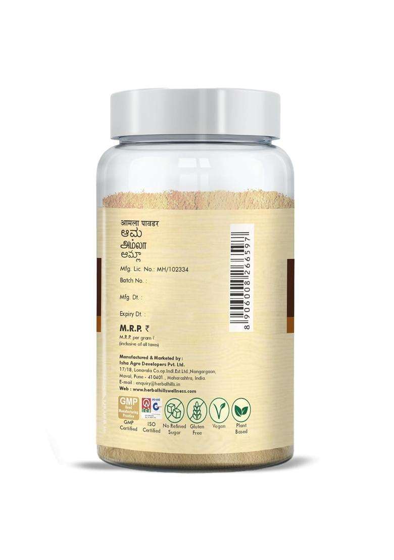 Herbal Hills Amla Powder, 100 g (Pack of 5) | Natural Herbal Care - Indya