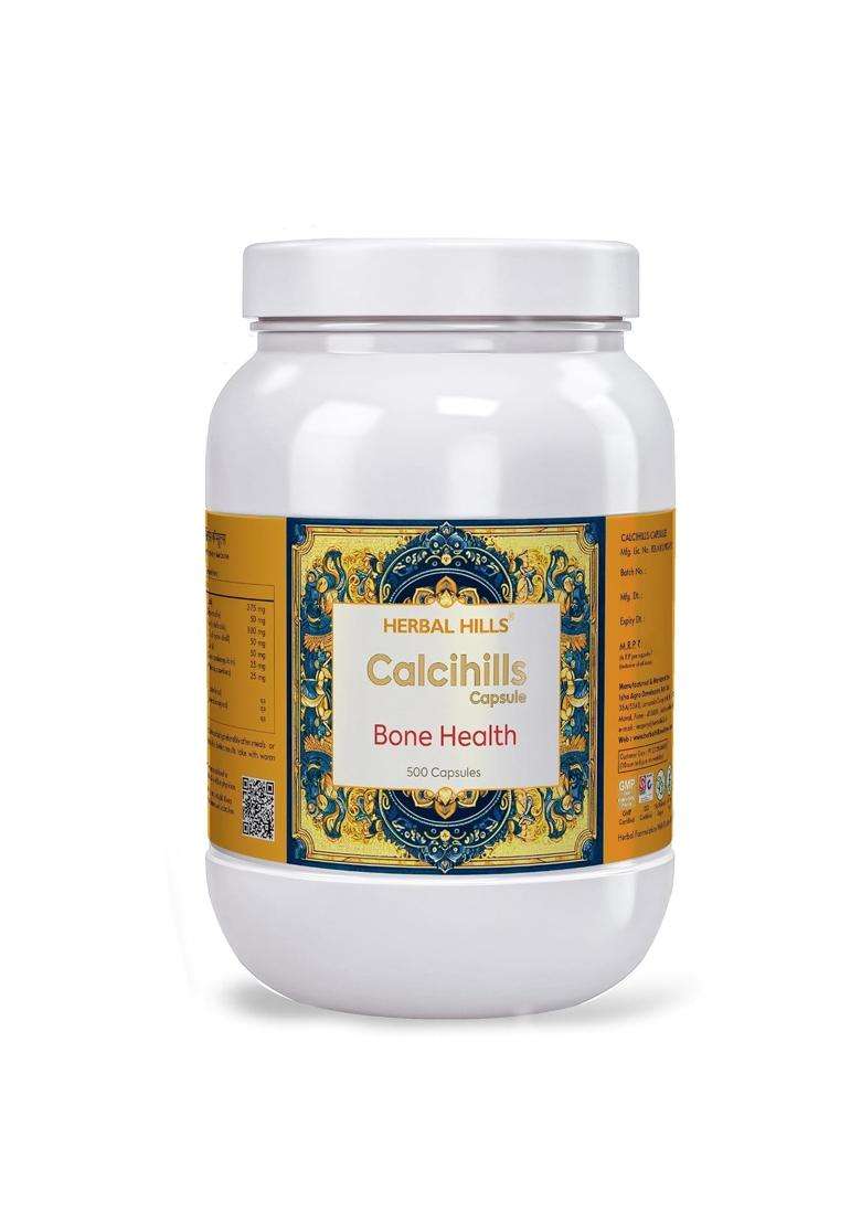 Herbal Hills Calcihills Bone Health Capsules, 500 Count | Natural Herbal Care - Indya