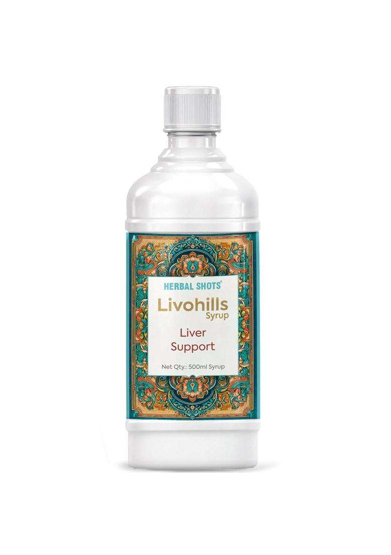 Herbal Hills Herbal Shots Livohills Syrup 500 ml (500 ml | Natural Herbal Care - Indya