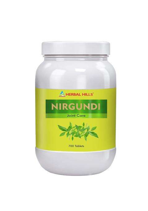 Herbal Hills Nirgundi Various Health Benefits Tablets, 700 Count | Natural Herbal Care