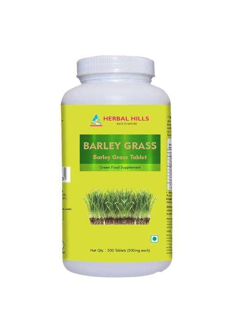 Herbal Hills Barley Grass Tablets, 500 Count | Natural Herbal Care