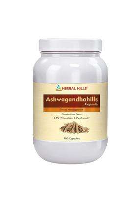 Herbal Hills Ashwagandha Withania Somnifera Capsules, 700 Count (Pack of 4) | Natural Herbal Care
