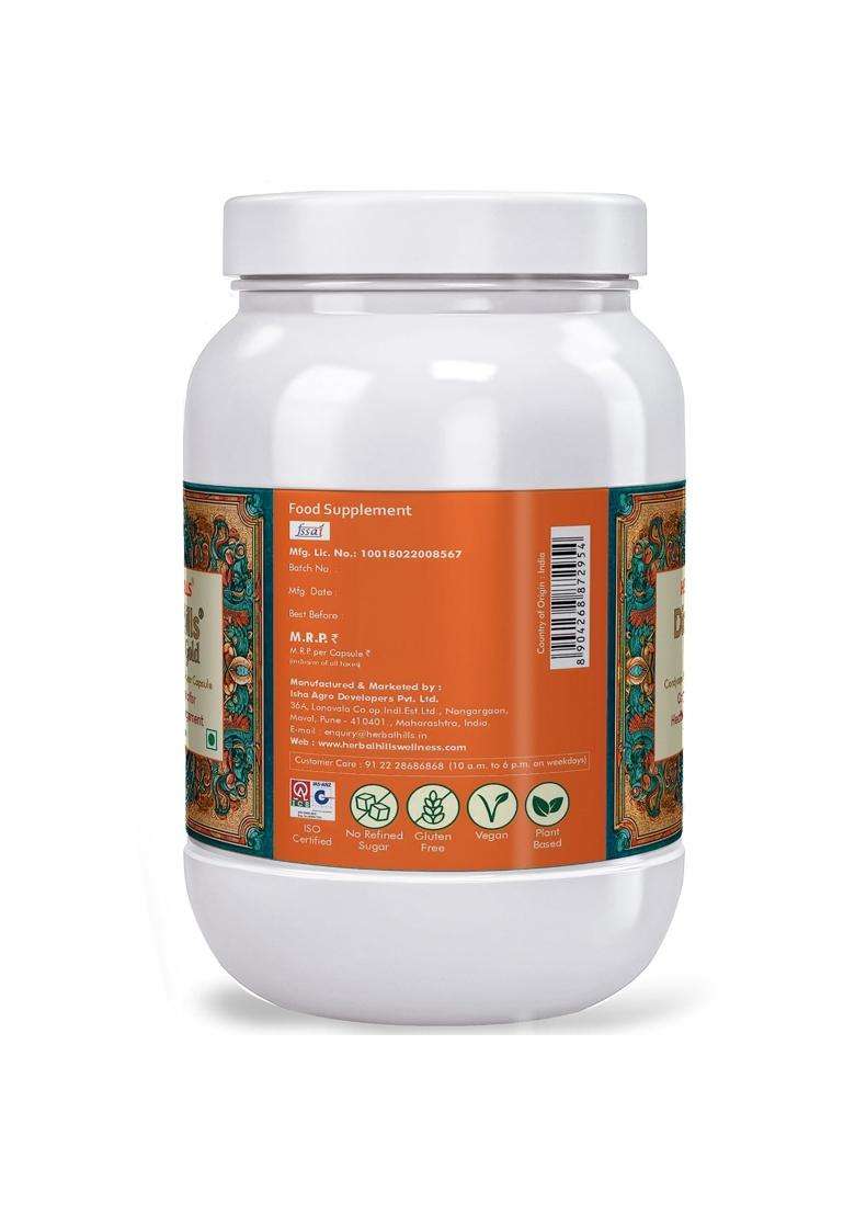 Herbal Hills Diabohills Cordyceps Capsules, 700 Count | Natural Herbal Care - Indya
