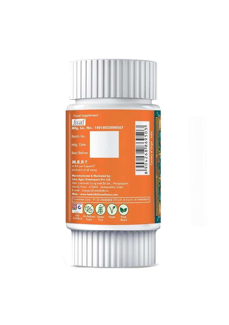 Herbal Hills Diabohills Cordyceps Capsules, 30 Count (Pack of 4) | Natural Herbal Care - Indya
