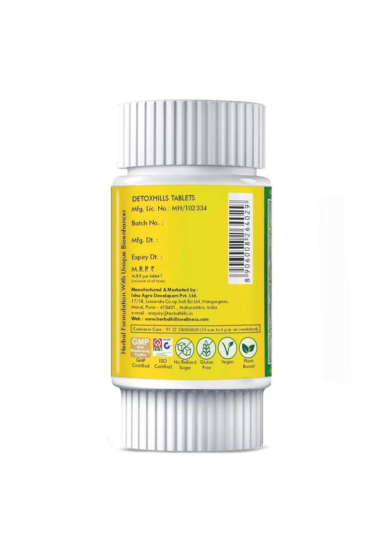 Herbal Hills Detoxhills Tablets, 60 Count | Natural Herbal Care - Indya