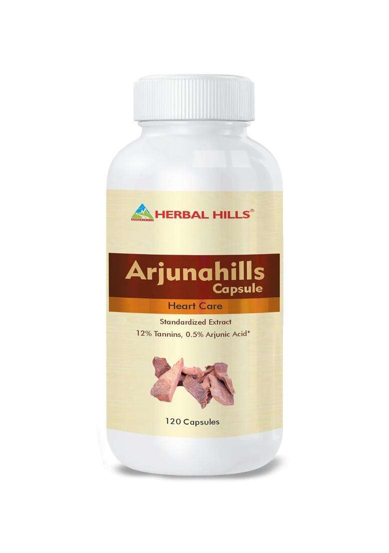 Herbal Hills Arjunahills Capsules, 120 Count (Pack of 4) | Natural Herbal Care - Indya