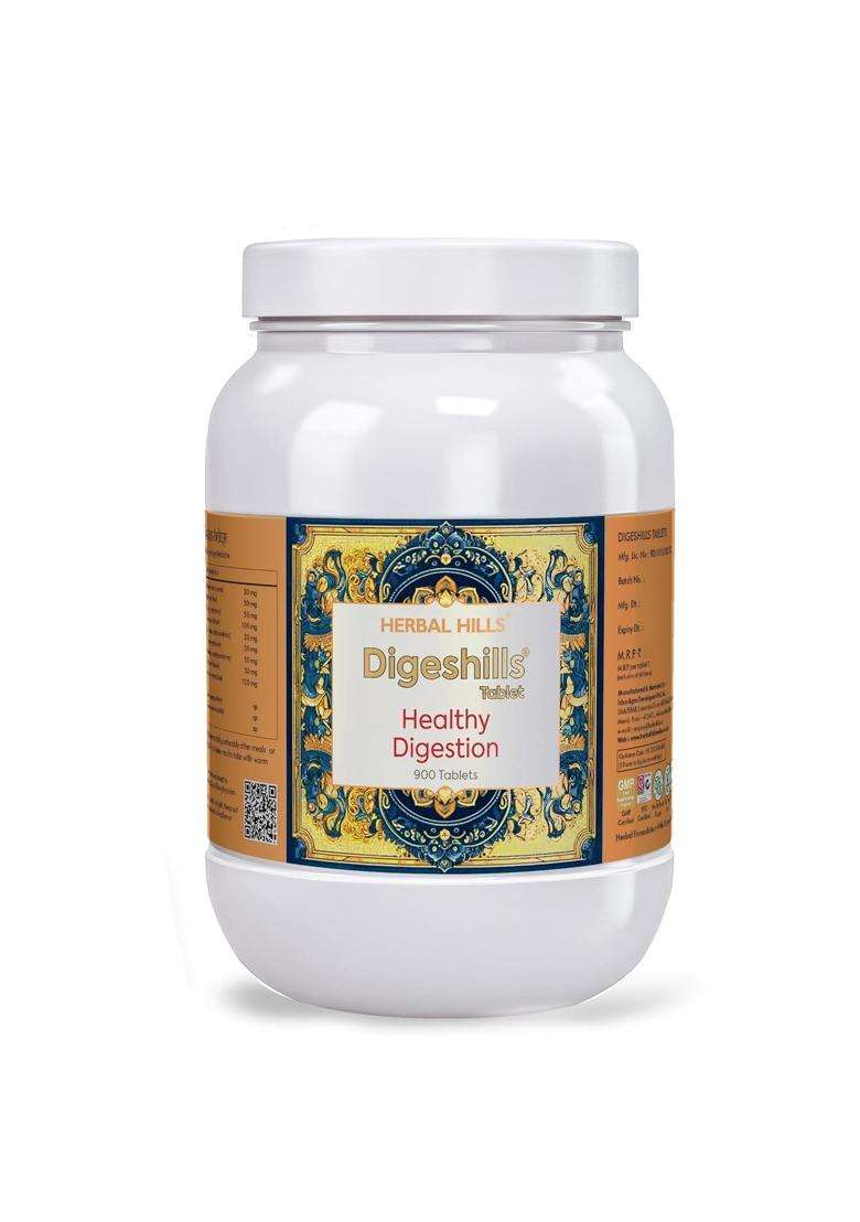 Herbal Hills Digeshills Tablets, 900 Count | Natural Herbal Care - Indya