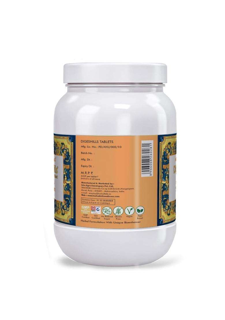 Herbal Hills Digeshills Tablets, 900 Count | Natural Herbal Care - Indya
