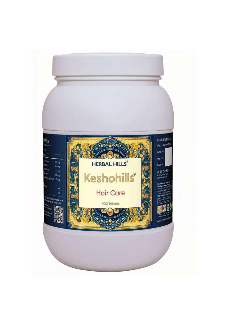 Herbal Hills Keshohills Tablets, 900 Count (Pack of 5) | Natural Herbal Care - Indya