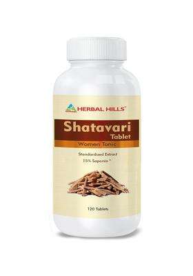 Herbal Hills Shatavari/Stavari Tablets, 120 Count | Natural Herbal Care