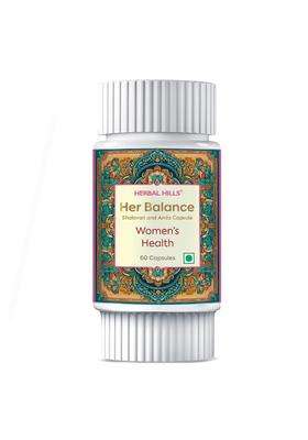 Herbal Hills Her Hormonal Balance Capsules, 60 Count (Pack of 2) | Natural Herbal Care