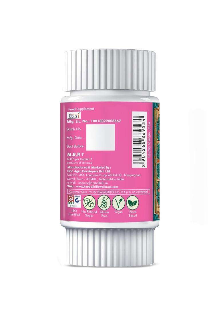 Herbal Hills Her Hormonal Balance Capsules, 60 Count (Pack of 5) | Natural Herbal Care - Indya