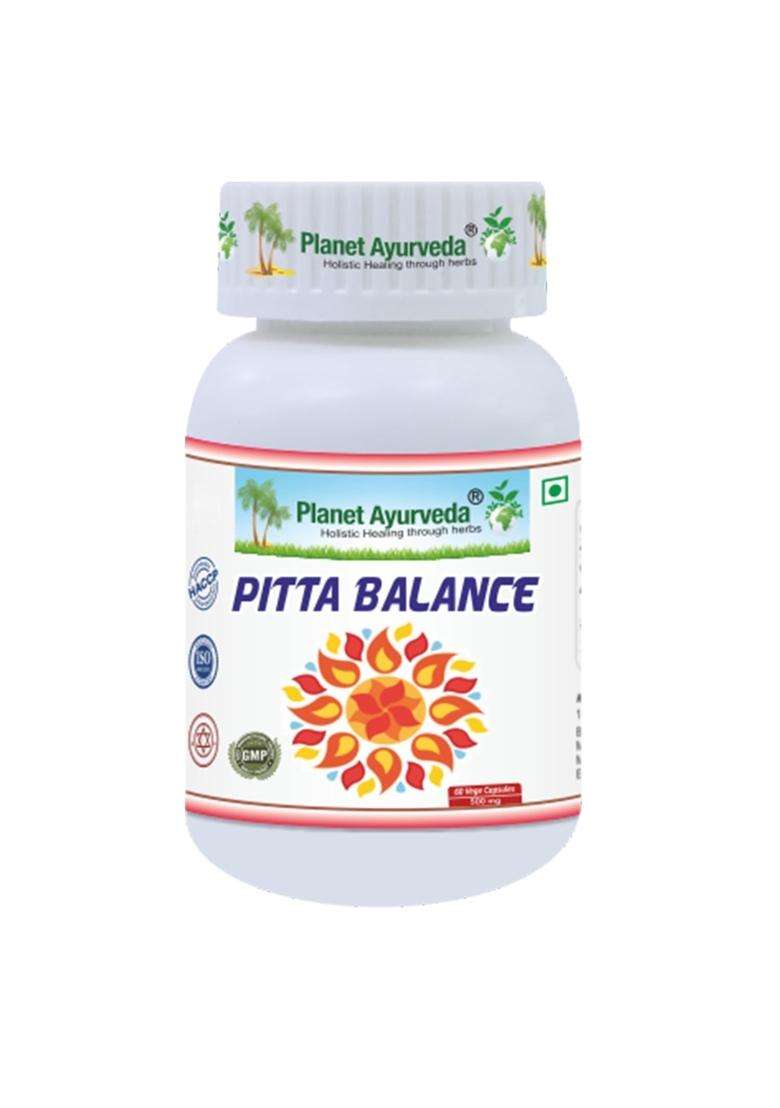Planet Ayurveda Pitta Balance 60 Capsules | Authentic Traditional Formula | Natural Ayurvedic Formula with Cooling Effects | 100% Natural & Pure - Indya