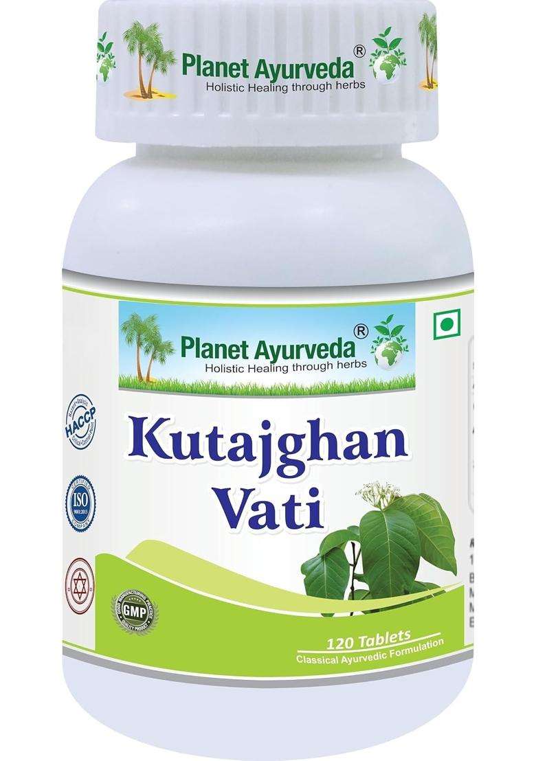 Planet Ayurveda Kutajghan Vati, 120 Tablets | Authentic Traditional Formula - Indya