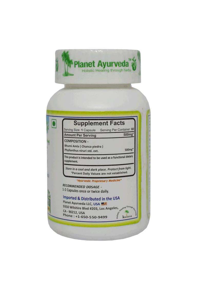 Planet Ayurveda Phyllanthus Niruri Capsules | Authentic Traditional Formula | 60N - Indya