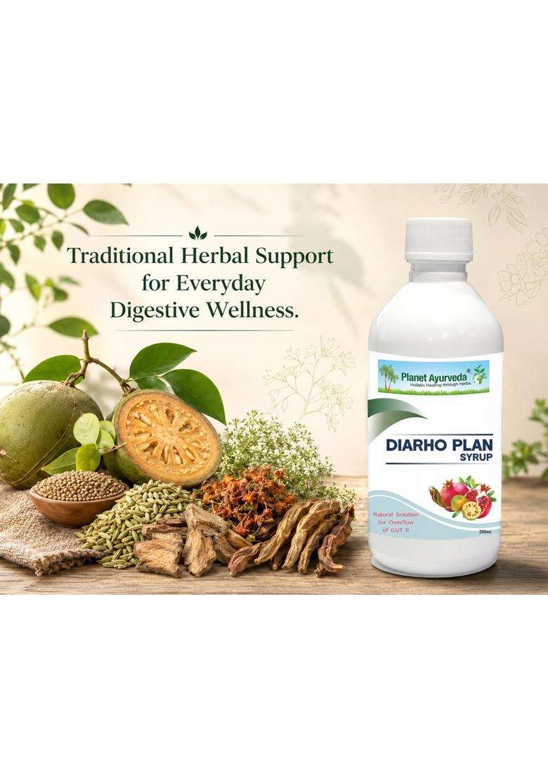 Planet Ayurveda Diarho Plan Syrup 200 ml | Authentic Traditional Formula | Natural Digestive Support & Bowel Health Supplement - Indya