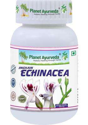 Planet Ayurveda Echinacea Capsules 60 Capsules | Authentic Traditional Formula | Removes Liver Toxins | Protects Liver Health