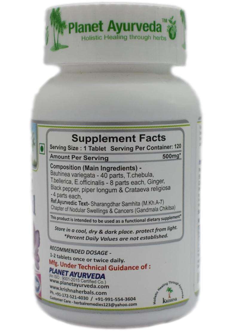 Planet Ayurveda Kanchnaar Tablet 120 Tablets | Authentic Traditional Formula - Indya