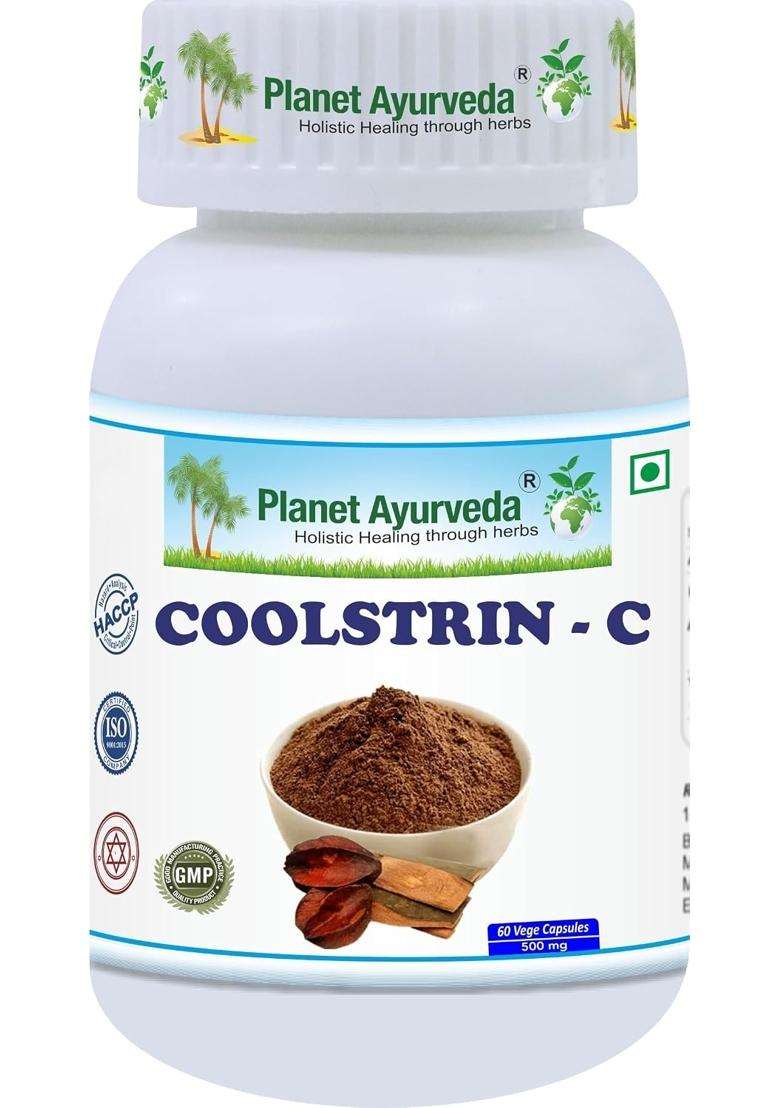 Planet Ayurveda Coolstrin C Capsules 60 Capsules | Authentic Traditional Formula | 60 Capsules, Ayurvedic Medicine Beneficial in Gut Health - Indya