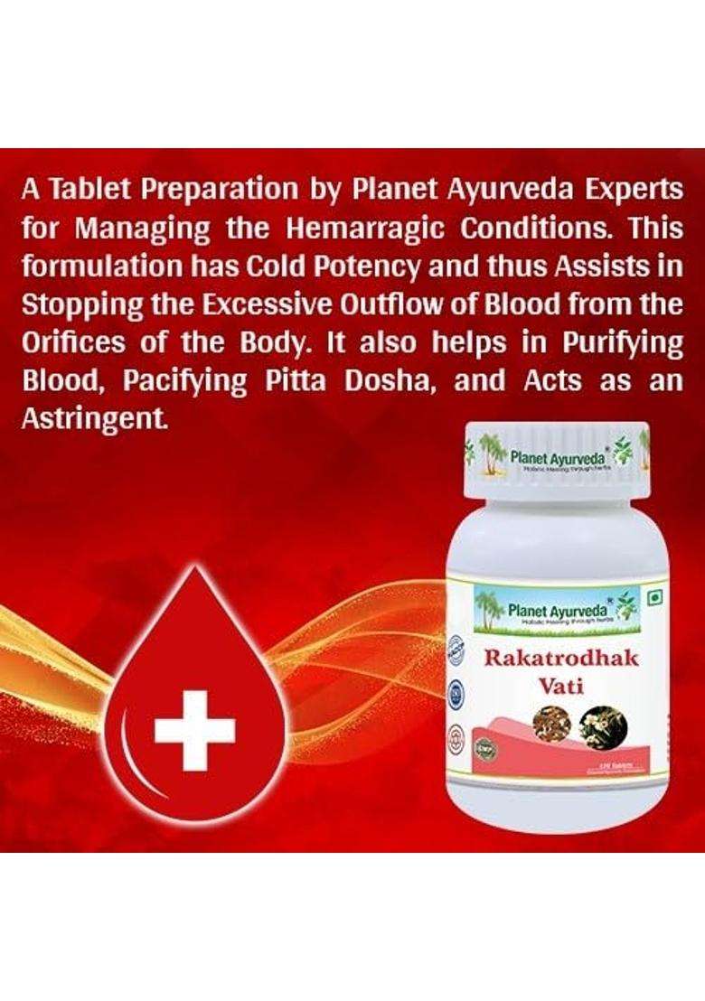 Planet Ayurveda Natural supplement by Planet Ayurveda 120 Tablets | Authentic Traditional Formula | Rakatrodhak - Indya