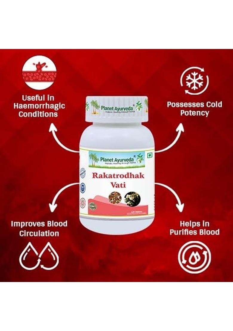 Planet Ayurveda Natural supplement by Planet Ayurveda 120 Tablets | Authentic Traditional Formula | Rakatrodhak - Indya