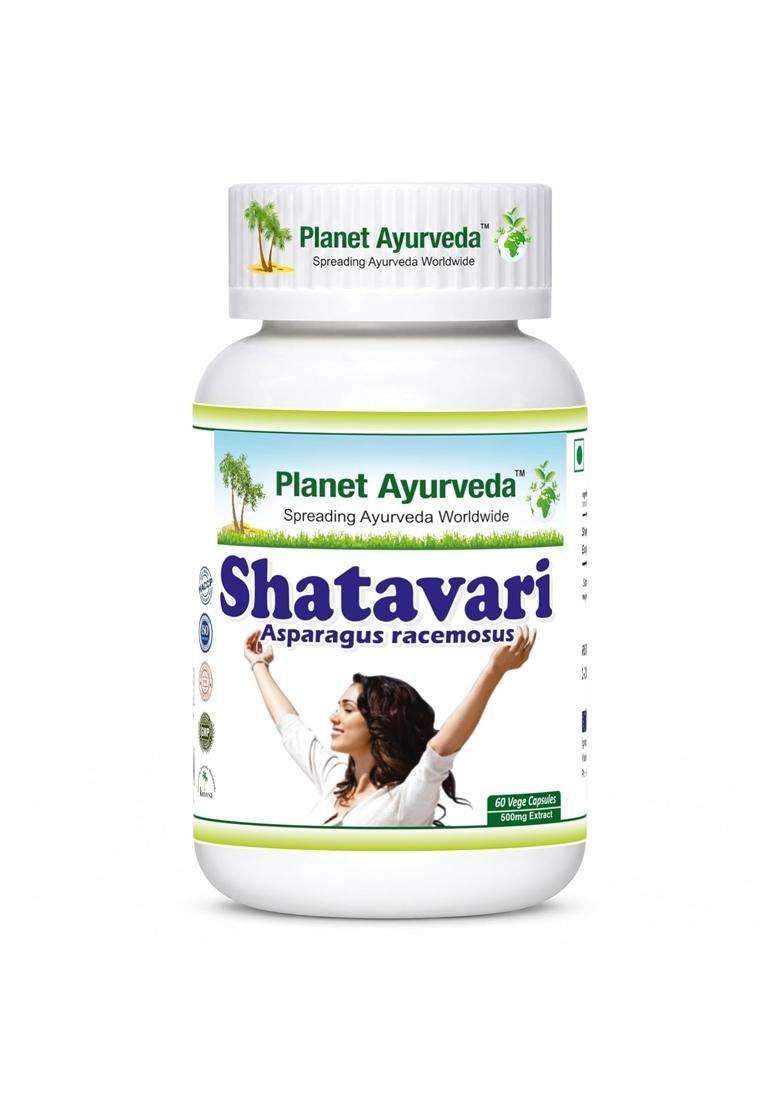 Planet Ayurveda Shatavari Capsules 60 Capsules | Authentic Traditional Formula - Indya