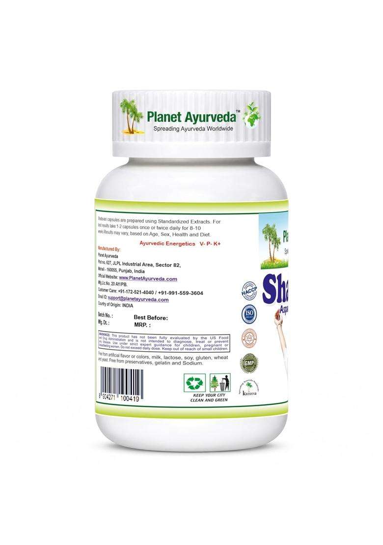 Planet Ayurveda Shatavari Capsules 60 Capsules | Authentic Traditional Formula - Indya