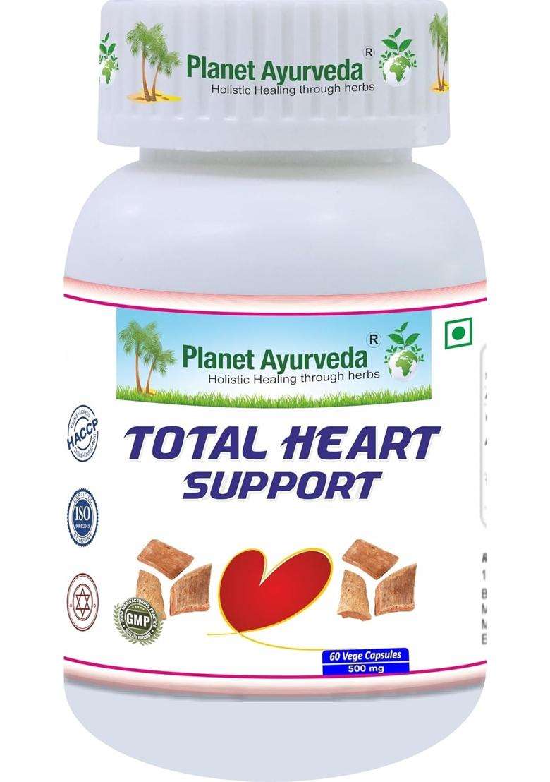 Planet Ayurveda Total Heart Support Capsules, 60 Capsules | Authentic Traditional Formula - Indya