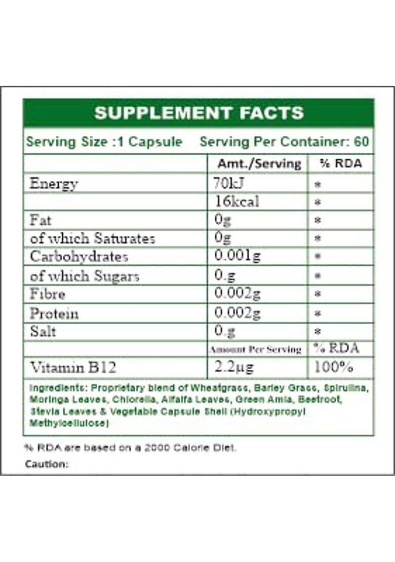 Planet Ayurveda Vitamin B12 60 Capsules | Authentic Traditional Formula | Whole Food Methylcobalamin for Energy & Immunity | Gluten-Free Supplement - Indya