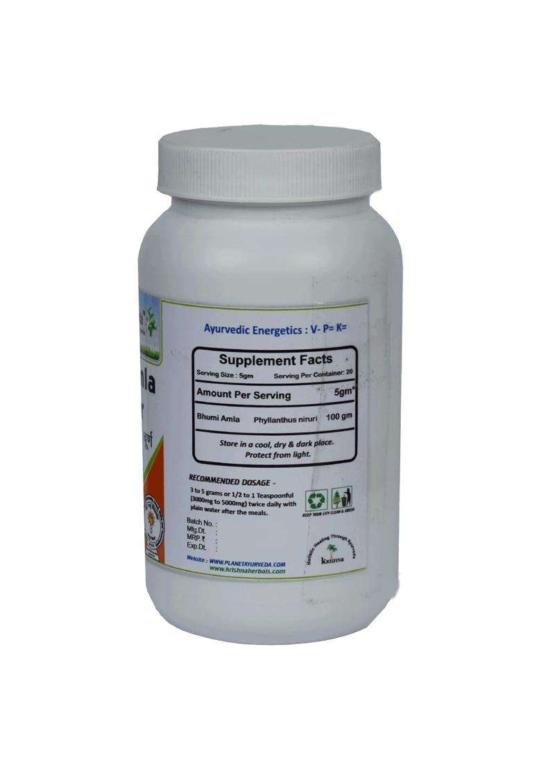Planet Ayurveda Bhumi Amla Powder, 100 g | Authentic Traditional Formula - Indya