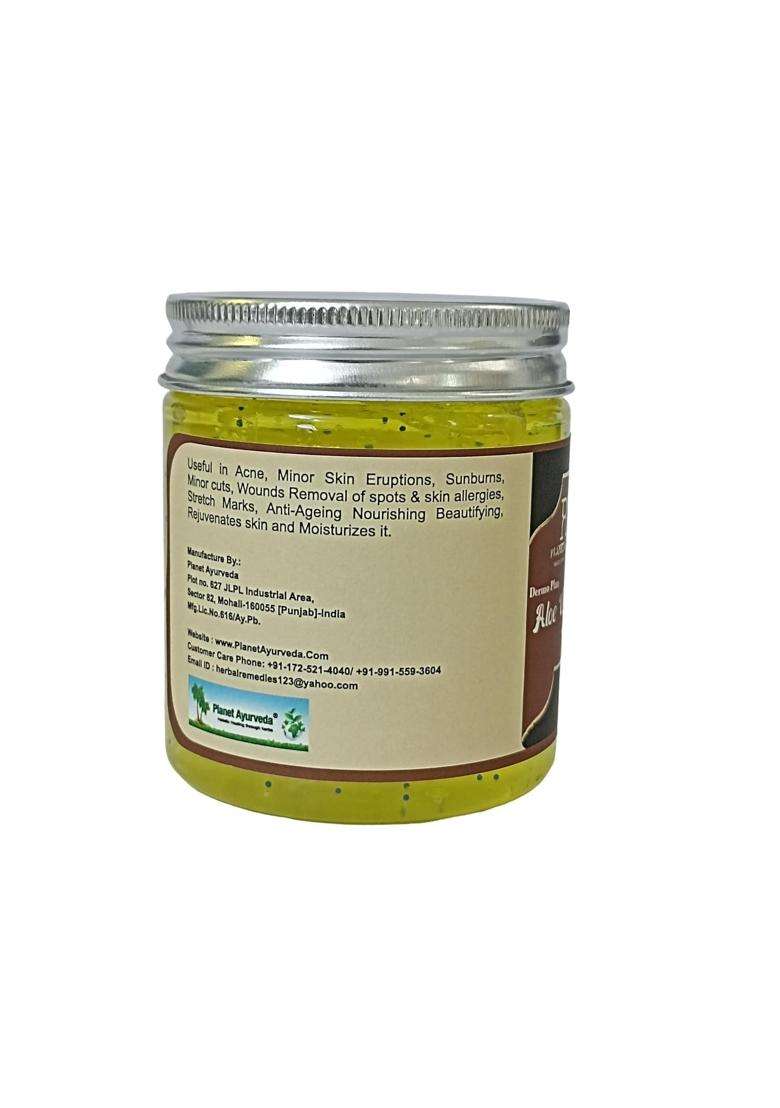 Planet Ayurveda Aloe Vera Gel with Vitamin E 200 ml | Authentic Traditional Formula | For Face, with Pure Aloe Vera & Vitamin E for Skin and Hair - Indya
