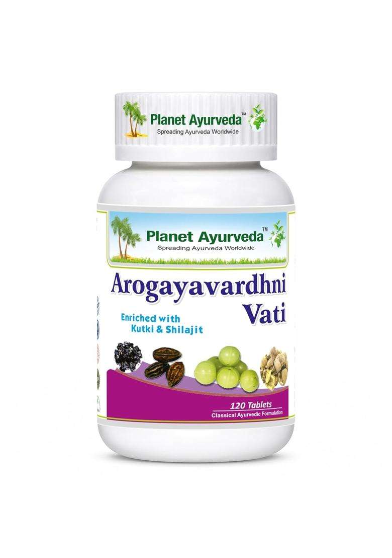 Planet Ayurveda Arogayavardhni Vati Tablets 120 Tablets (Pack of 2) | Authentic Traditional Formula - Indya