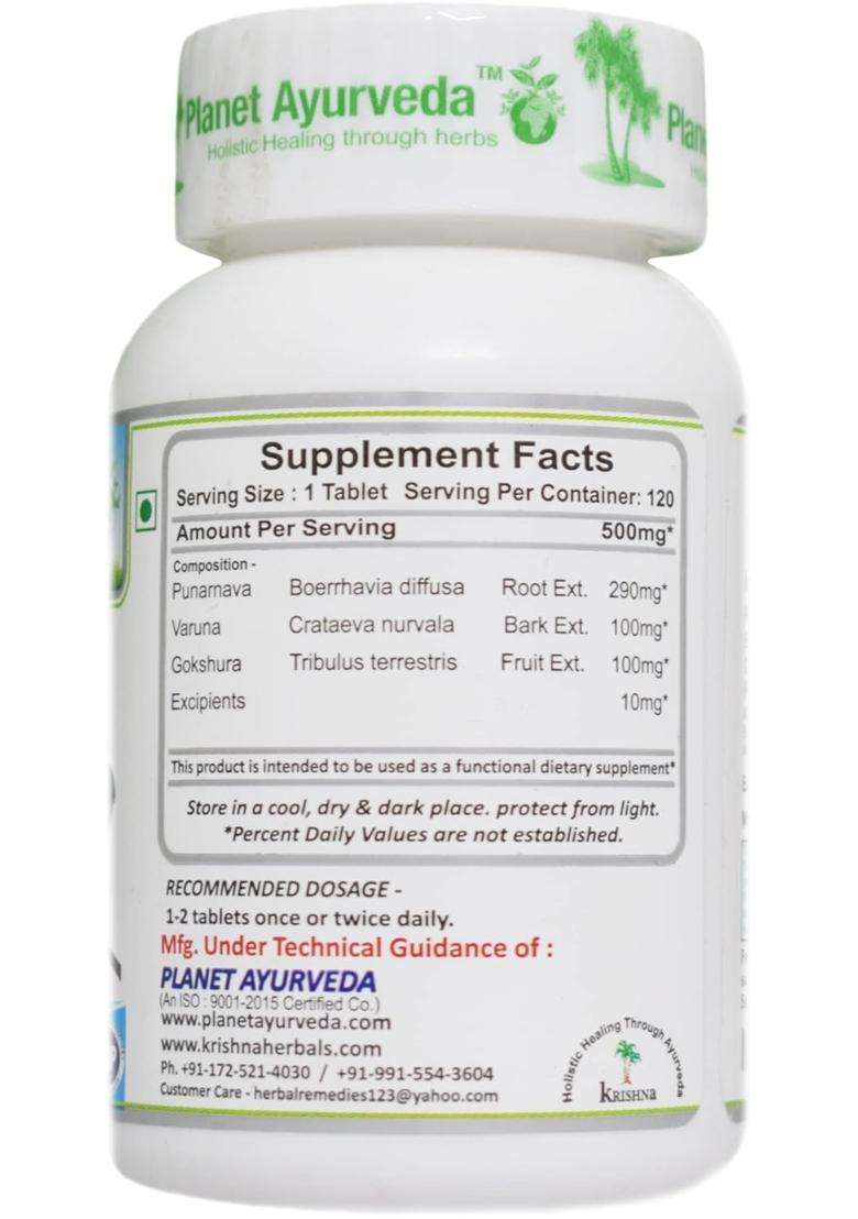 Planet Ayurveda Water-Ex Tablets, 120 Tablets | Authentic Traditional Formula - Indya