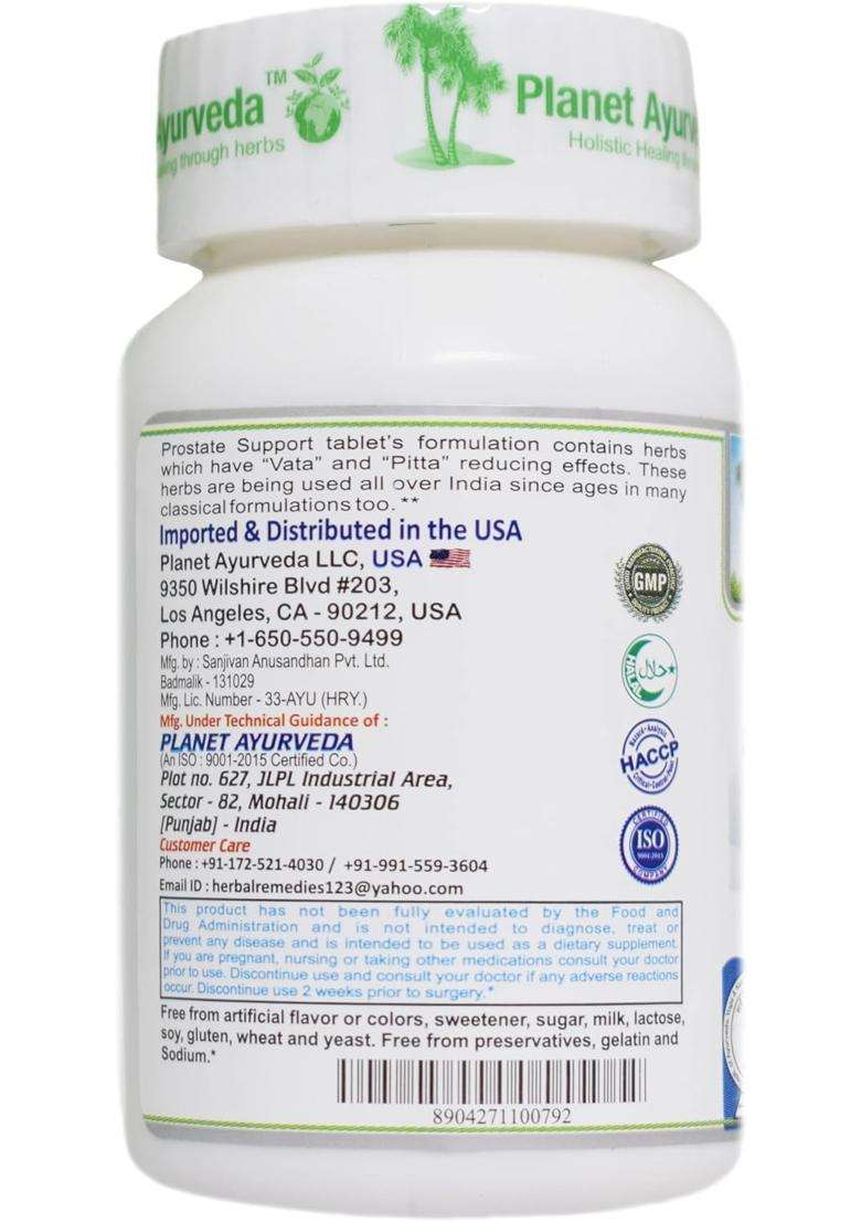 Planet Ayurveda Prostate Support Tablets, Ayurvedic Medicine Beneficial in Prostate 120 Tablets | Authentic Traditional Formula - Indya